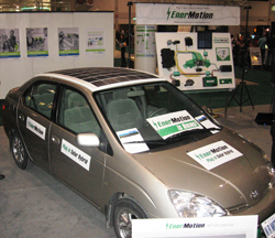 Toyot Prius with roof top solar panel